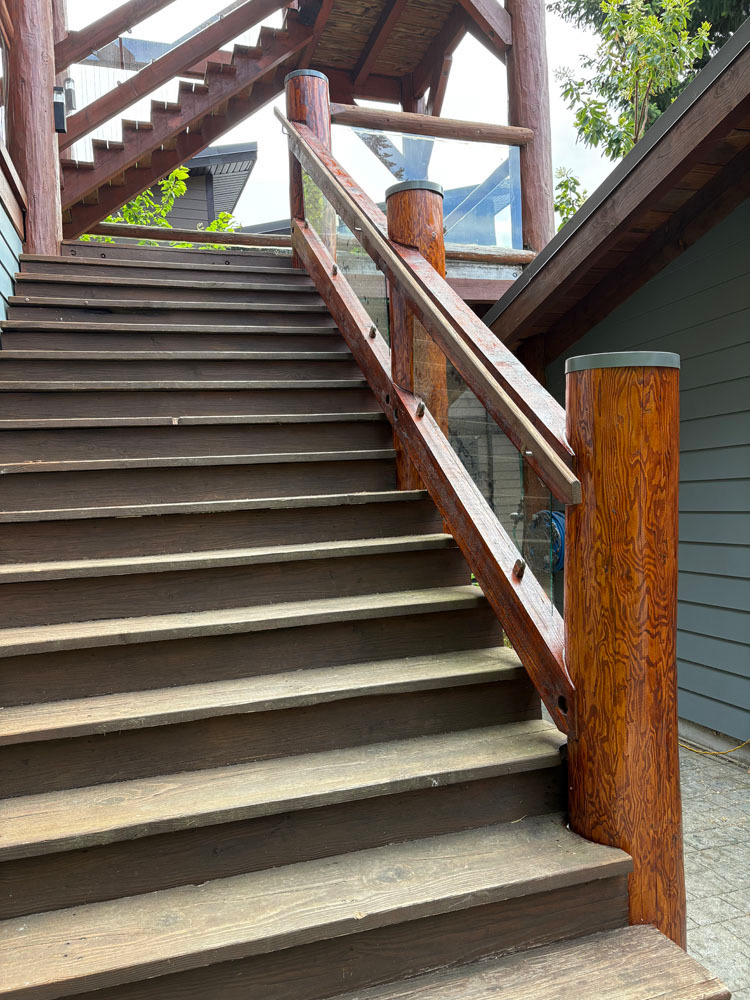 post repair completed by Vancouver Island restoration company Embassy