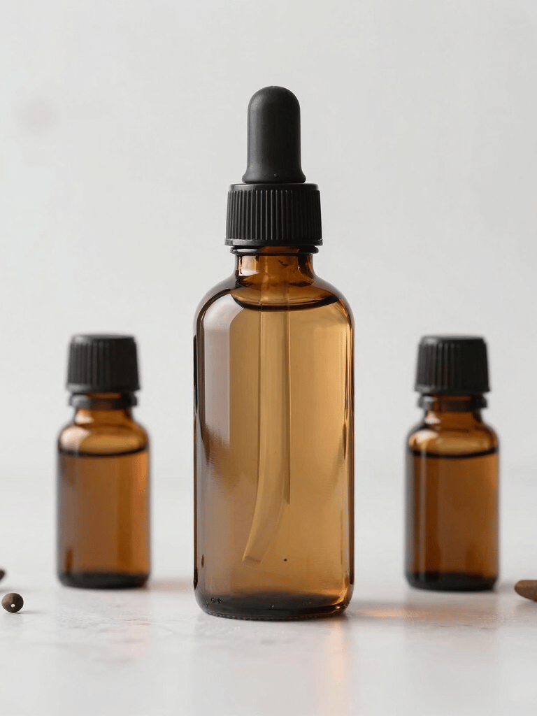 A serene display of amethyst, rose quartz, and citrine crystals on a natural wood surface with soft morning light