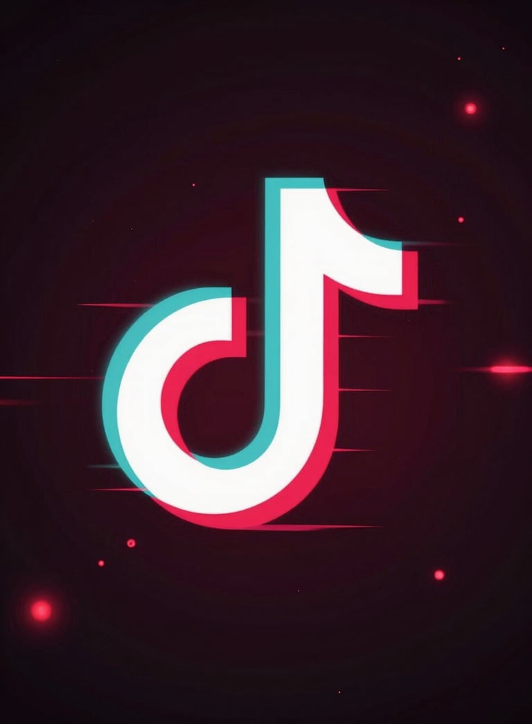A sleek, stylized digital graphic of the TikTok logo with red motion blur and a 'glitch' effect, surrounded by glowing particles in #8C0000 on a #0D0D0D background, conveying high-speed growth and digital authority.
