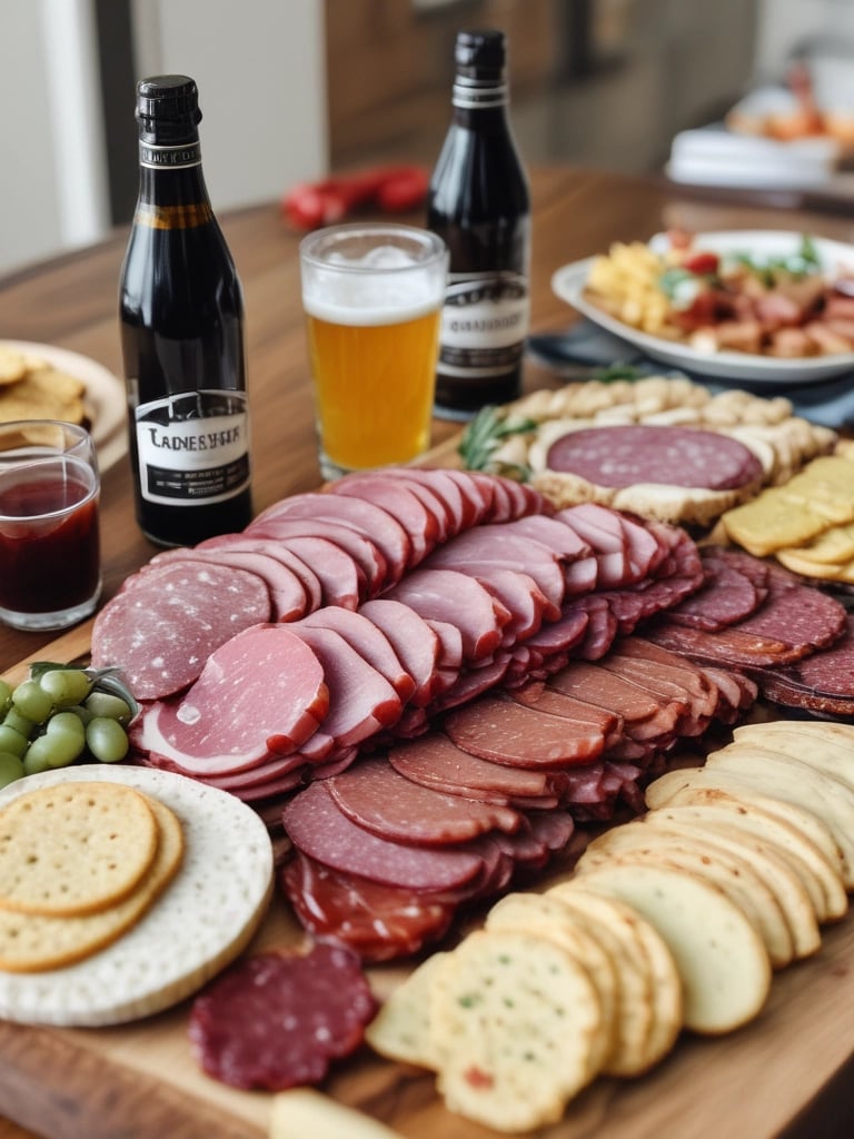Close-up of a laser-etched cheese board featuring a personalized family name.