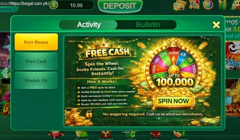 Jeeto Slots online slot game in Pakistan with bind bonus and spin rewards
