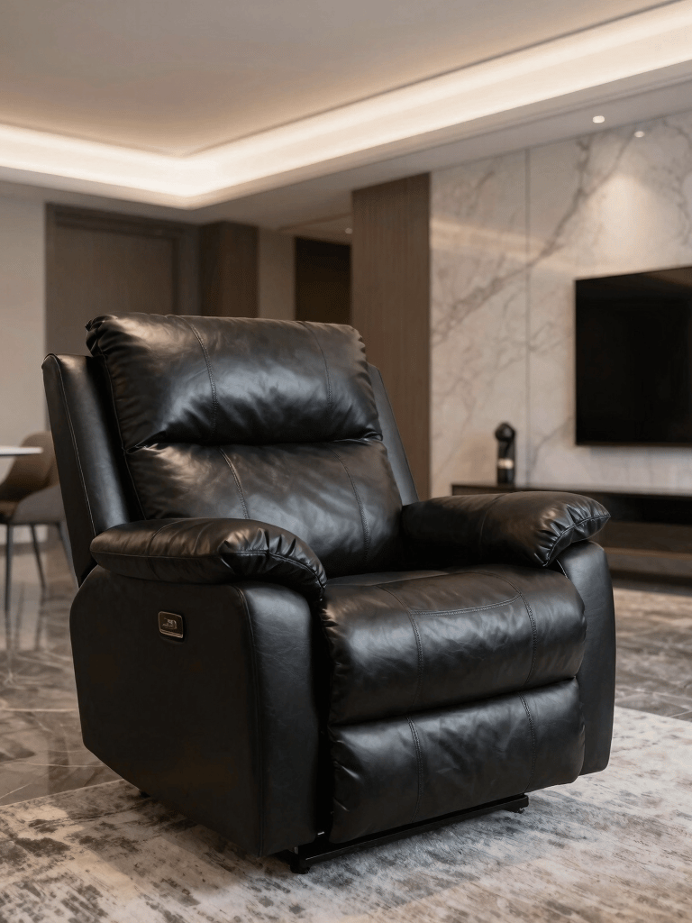 Close-up of a freshly cleaned red sofa with vibrant upholstery in a bright living room