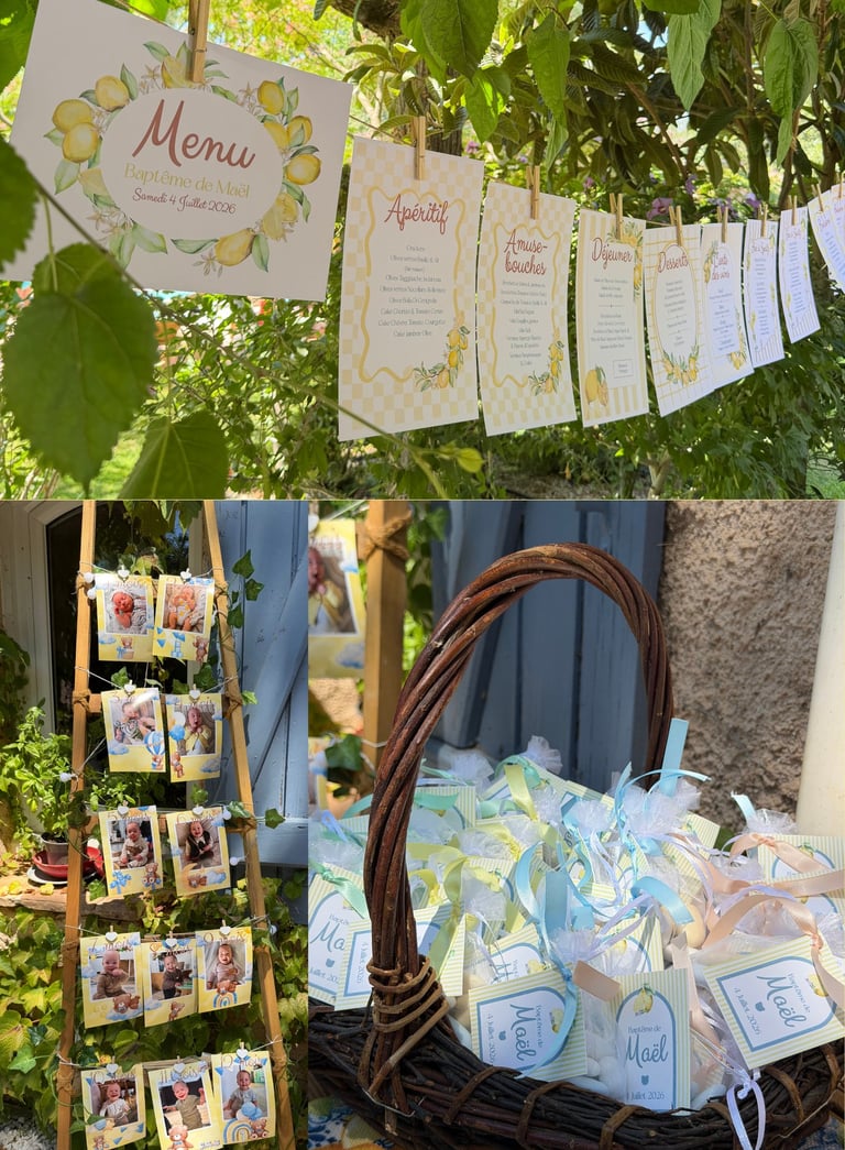 création papeterie personnalisée baptême