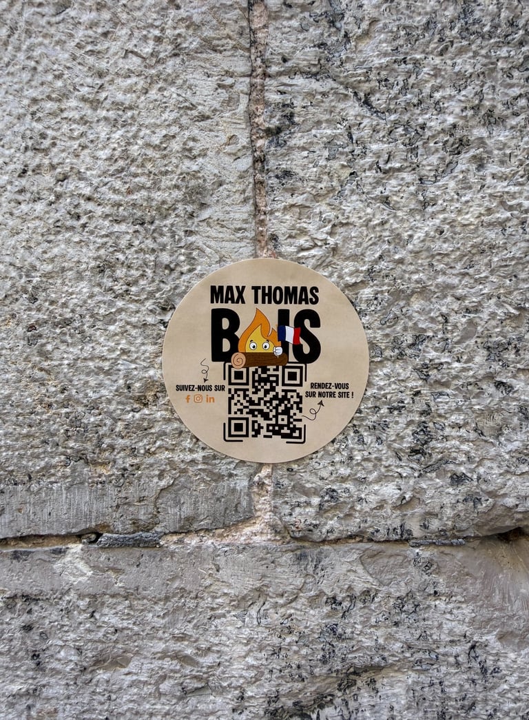 Sticker promo personnalisé maxthomasbois