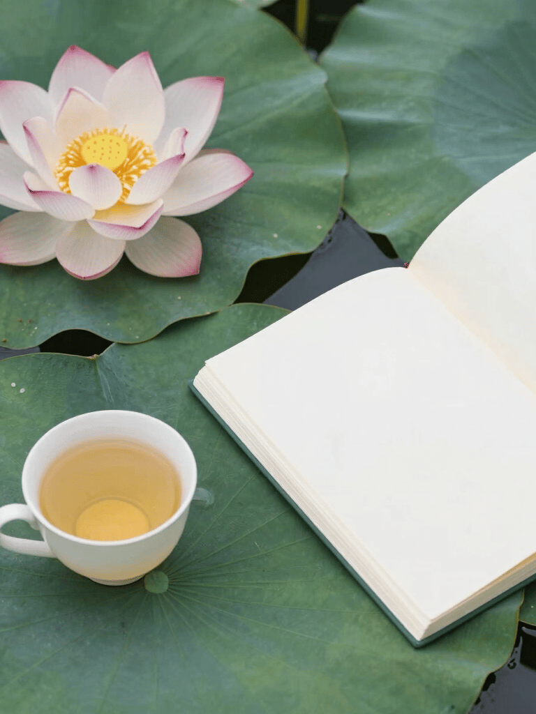 A cozy reading nook with colorful journals and storybooks stacked neatly on a wooden shelf.