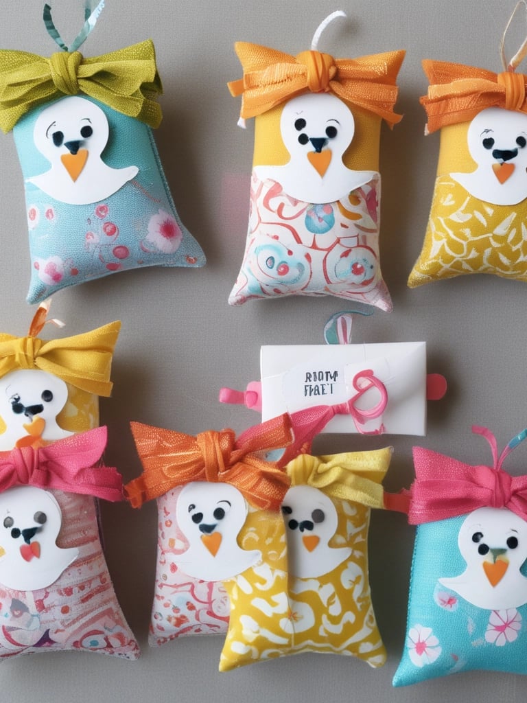 Artisanal baby shower decorations featuring soft pastel colors and handmade details.