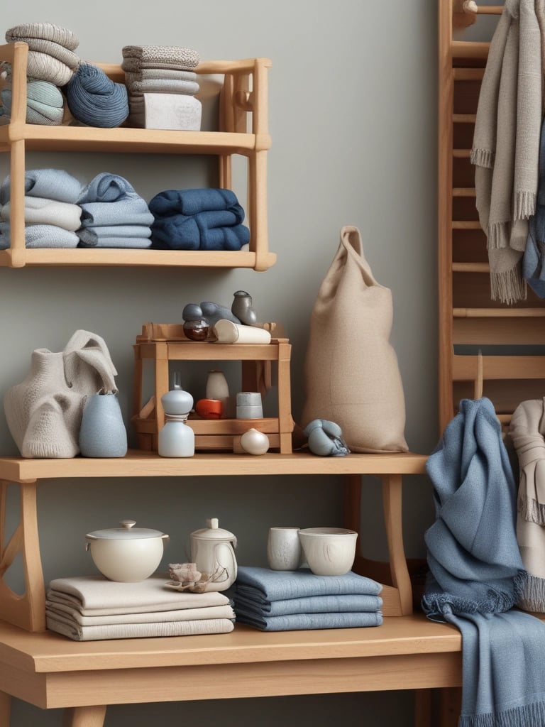 A stack of well-loved books and DVDs arranged neatly on a wooden table.