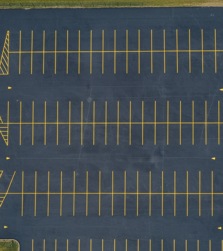 parking lot with yellow lines in AL