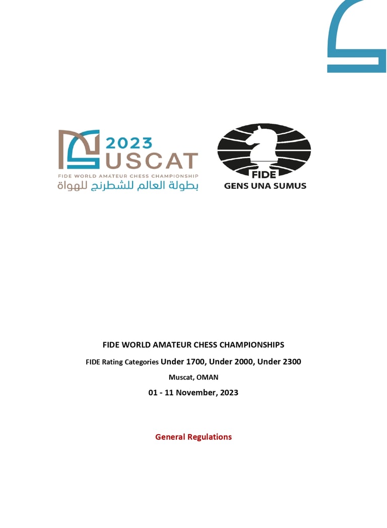 2023 FIDE World Amateur Chess Championships, Muscat, Oman