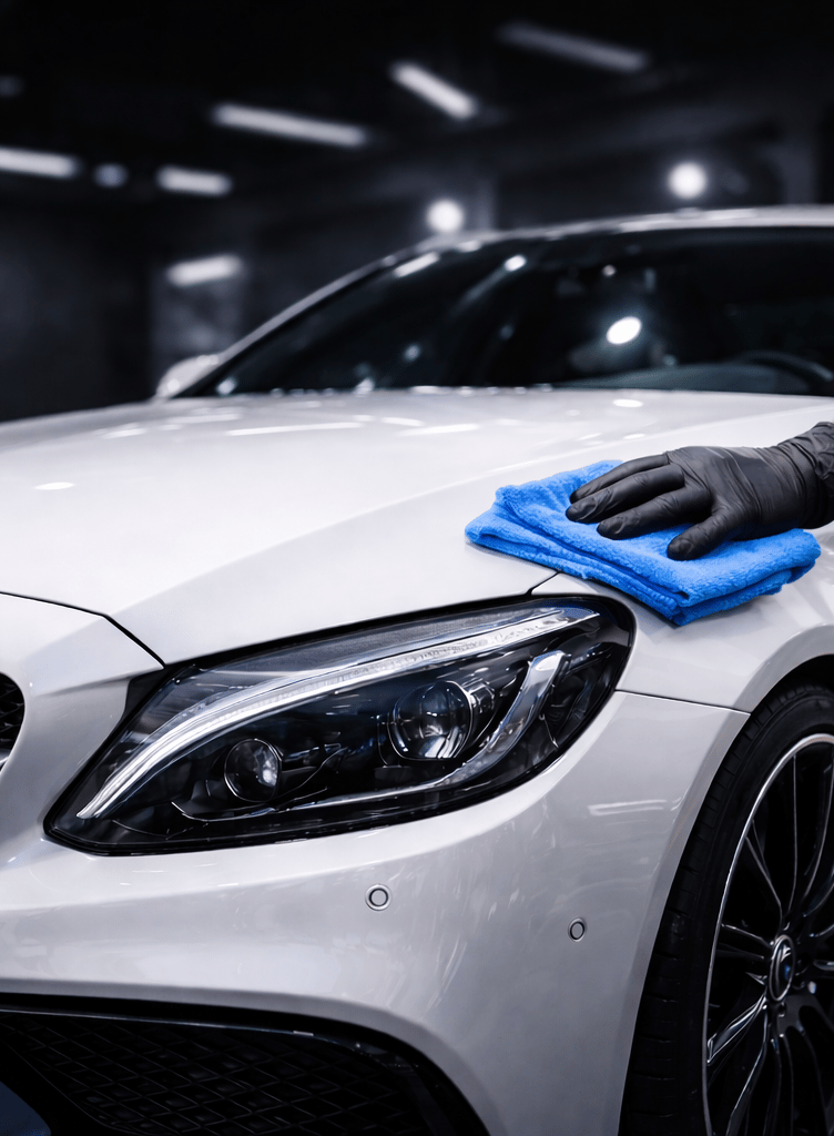 Nettoyage premium automobile intérieur et extérieur avec lavage soigné de la carrosserie.