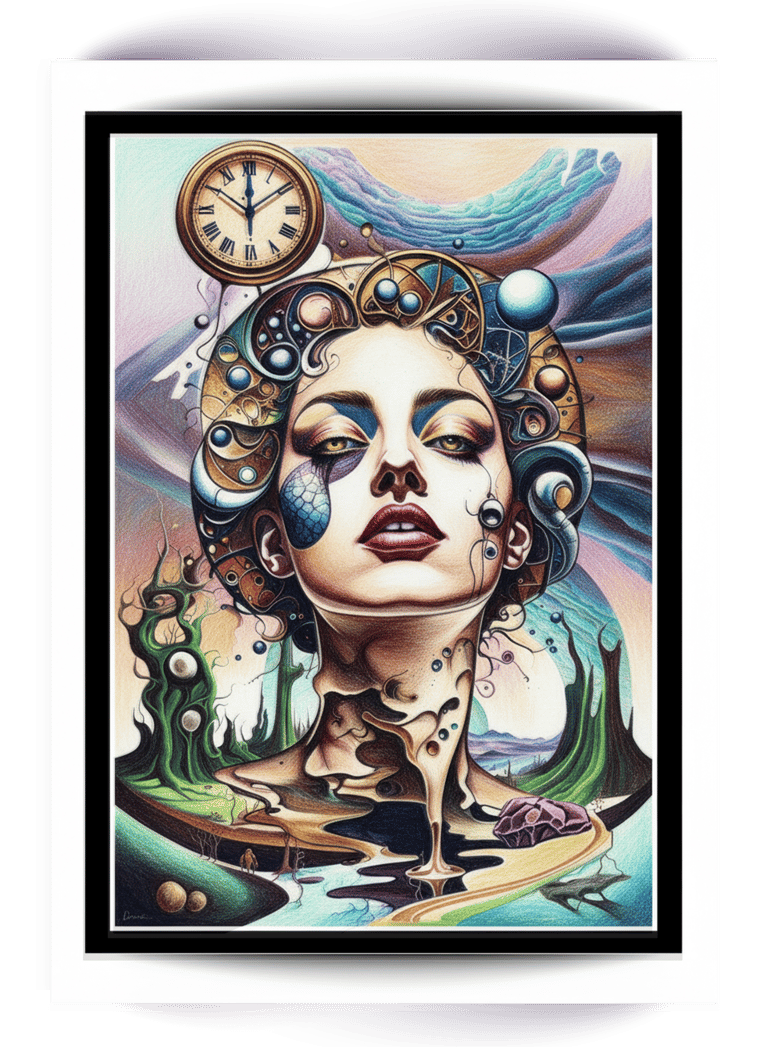 Finished coloring page paradise Bird Booklets in Surreal style 