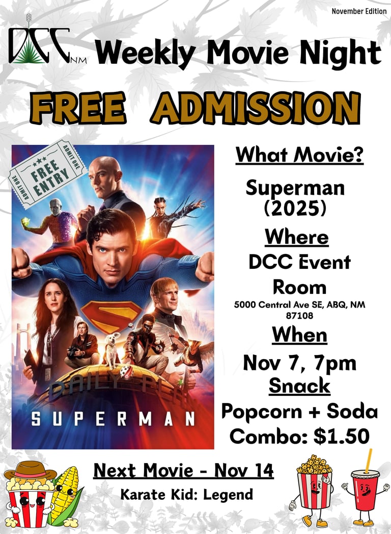 Weekly Movie Night Superman Nov 7 7pm