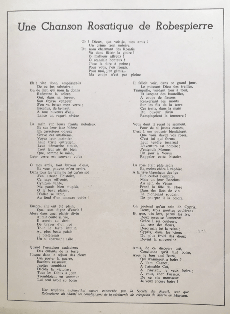 chanson rosatique de robespierre