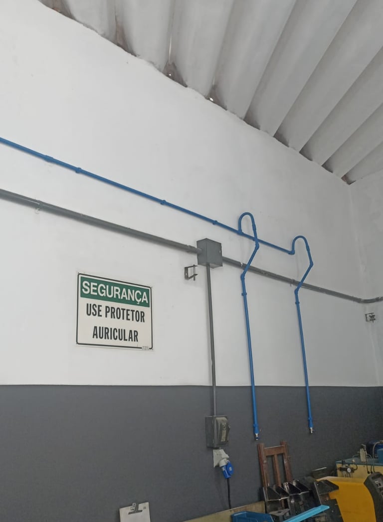 Instalação de Tubulação de Ar Comprimido 