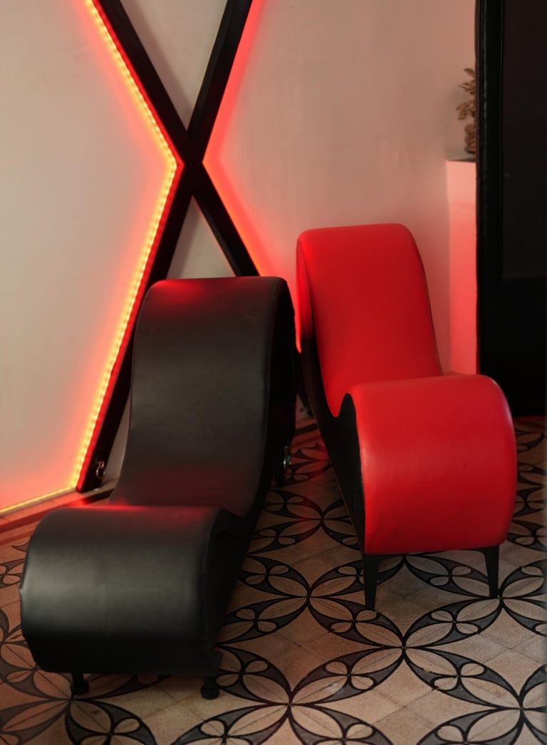 Two models of tantra chair for sale in Zadar, Croatia. 