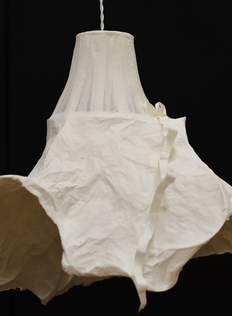 tenue de soirée sculpture lumineuse