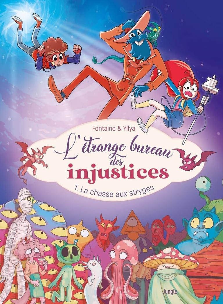 Première de couverture du tome 1 de la BD L'étrange bureau des injustices