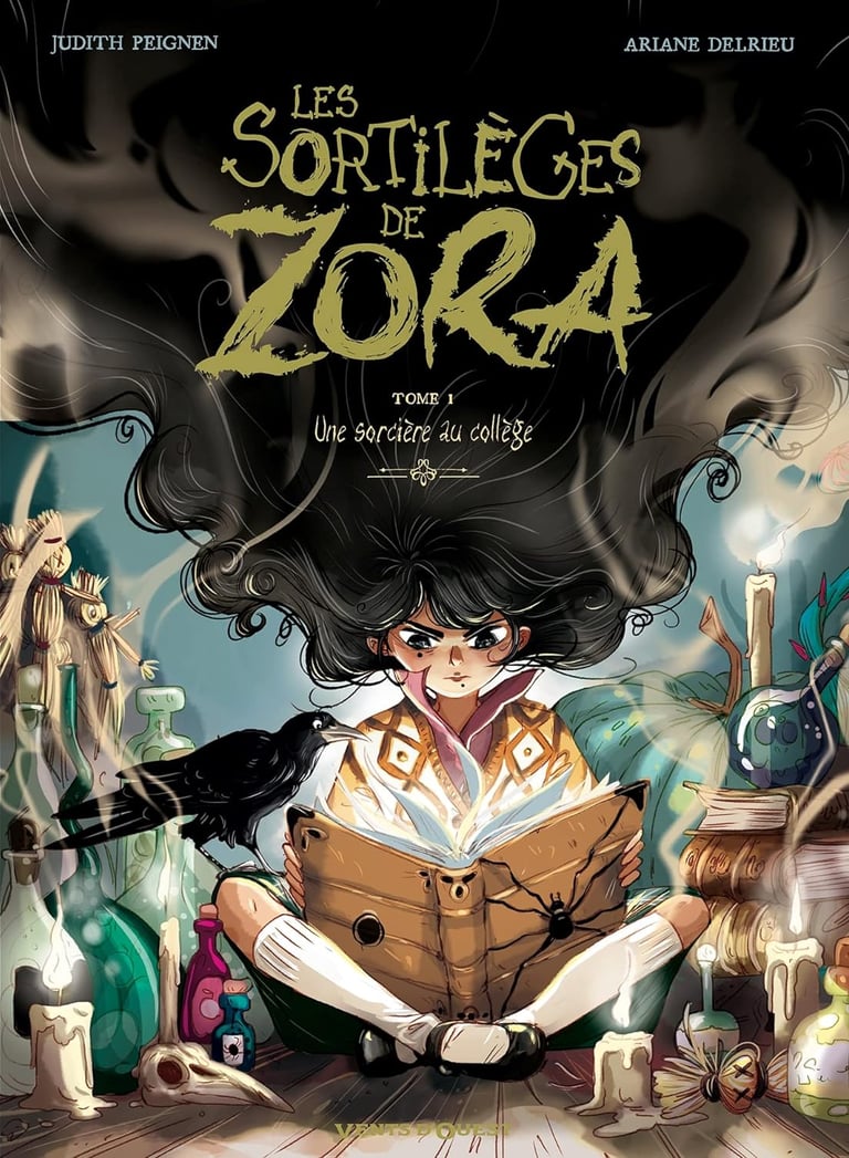 Première de couverture du tome 1 de la BD Les sortilèges de Zora