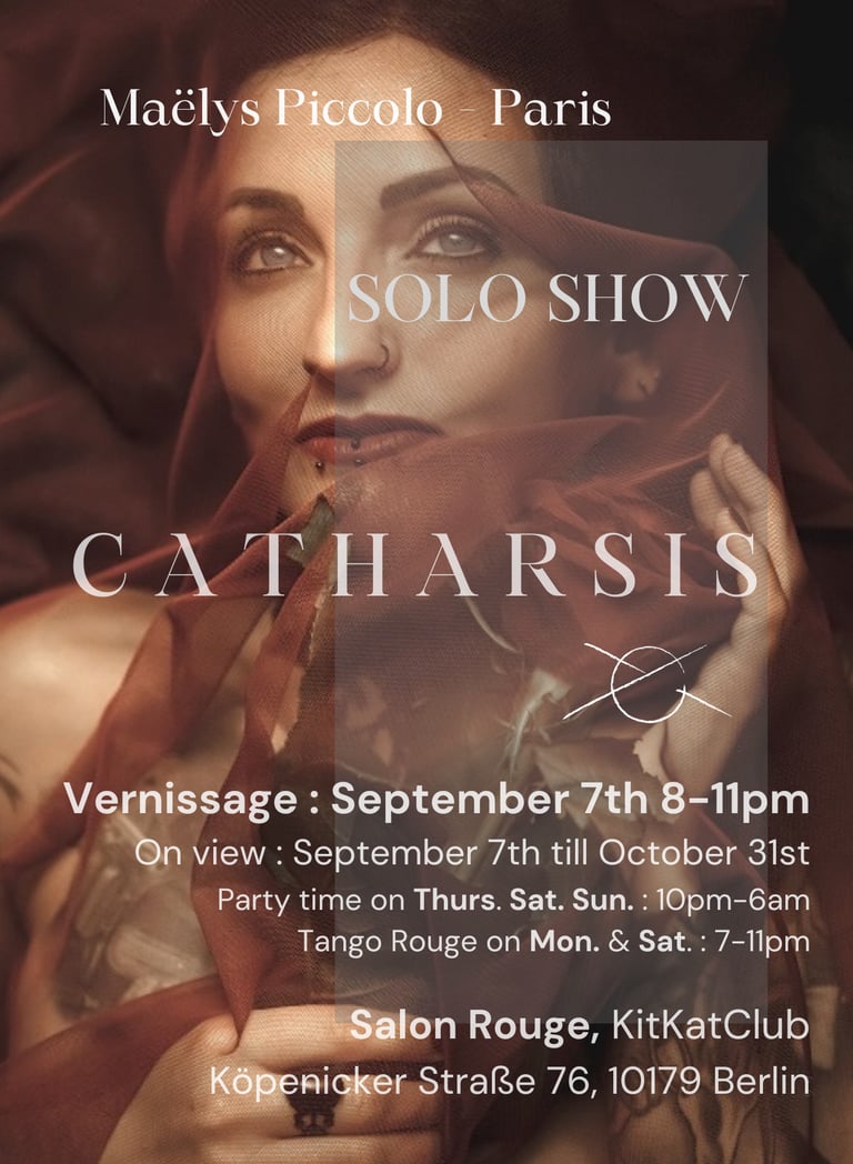 poster of a woman in a red dress with a red scarf