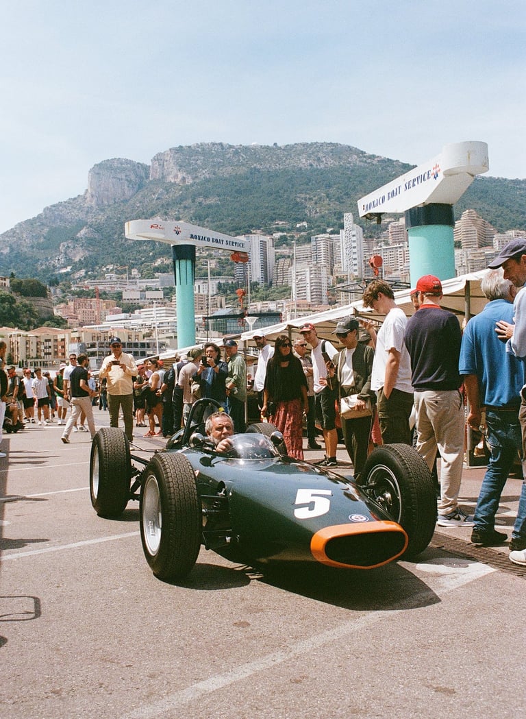 60's Formula 1 car in the paddock at the Monaco Historic Grand Prix
