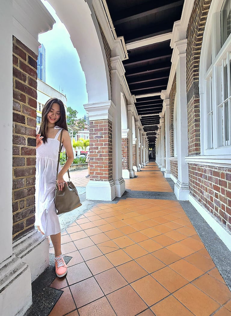girl in white spaghetti strap dress | olio my shop