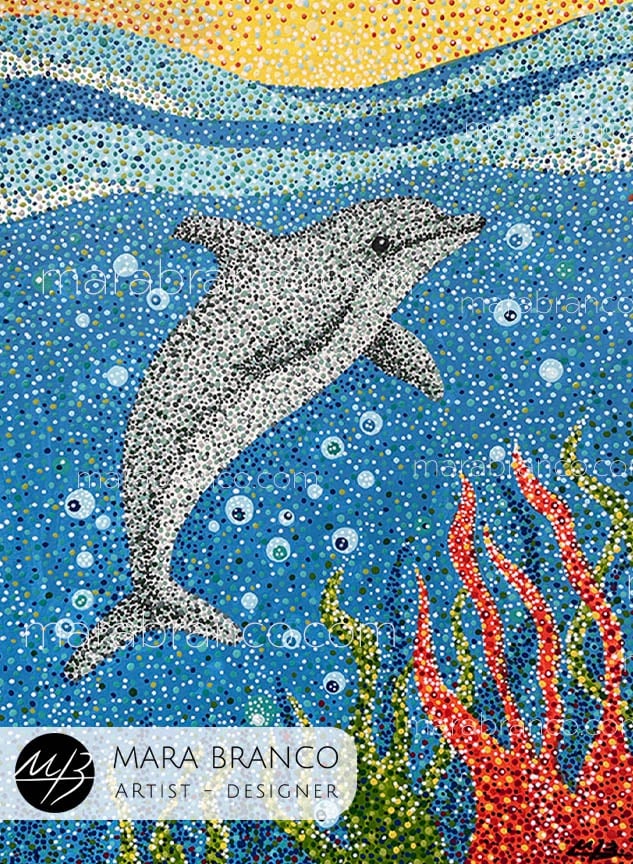 Understanding Pointillism: Dolphin Painting as a Beautiful Example of Dot Art Technique