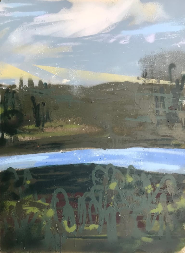 Landscape painting by Lina Mikuzyte
