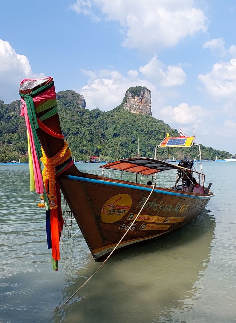 thailand krabi rayleigh long tail boat