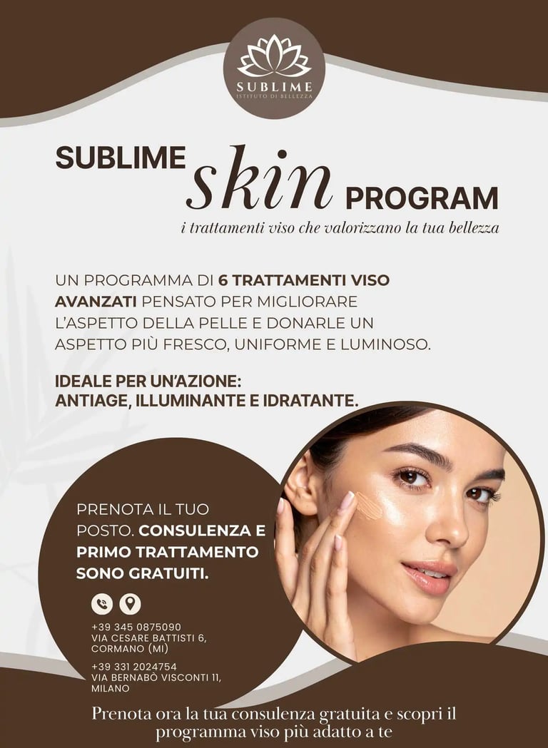 Infografica Sublime Skin Program
