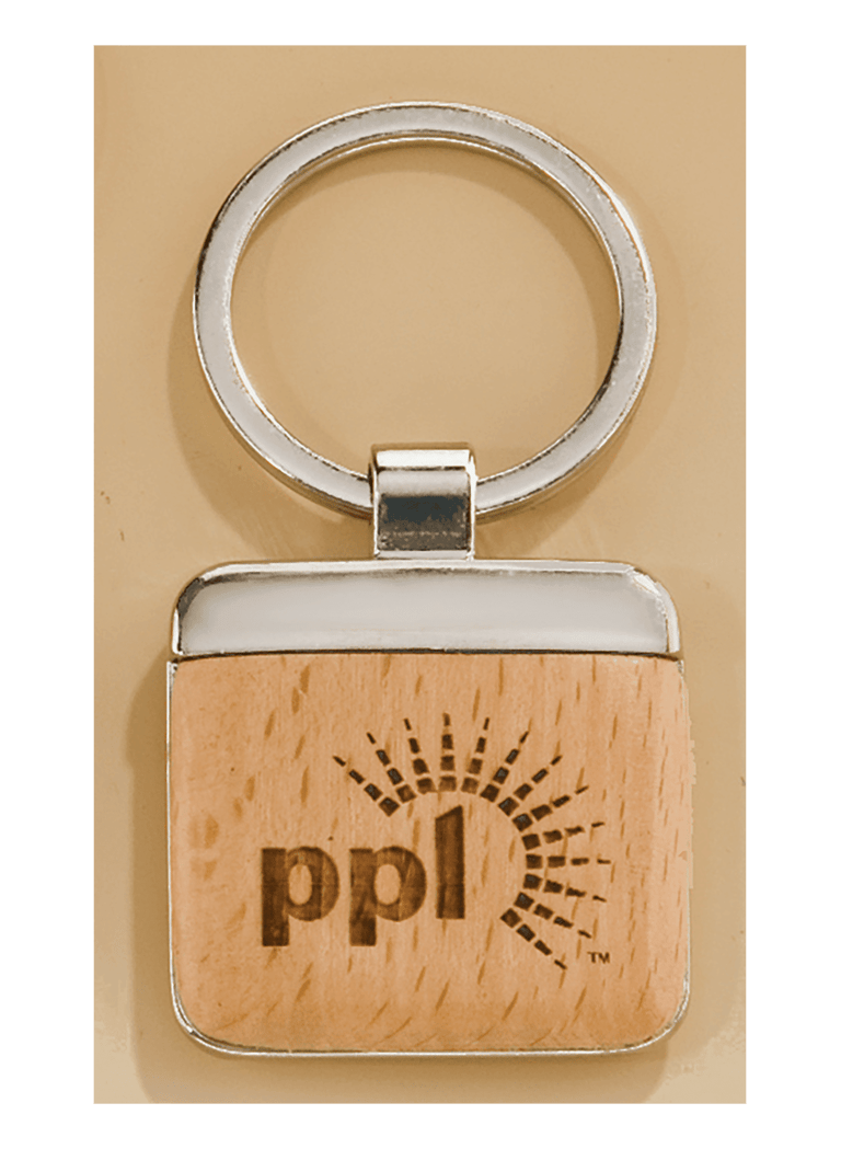 customed wooden key chain with company logo