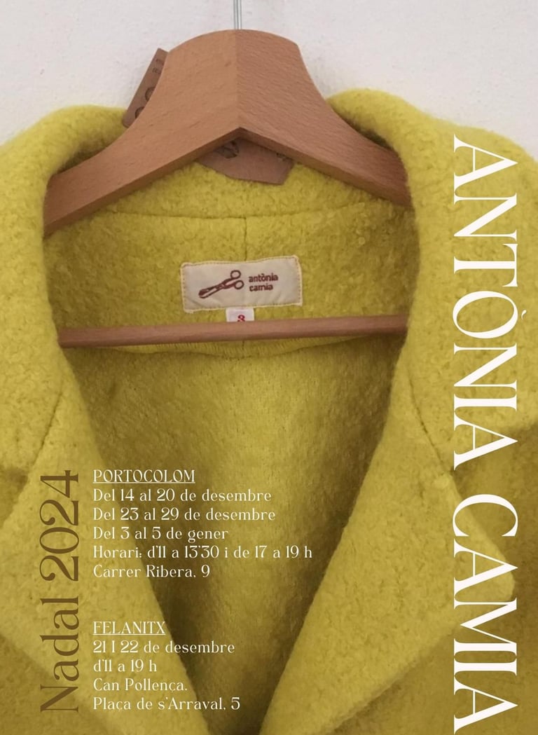 a yellow coat with a wooden hanger and a wooden hanger