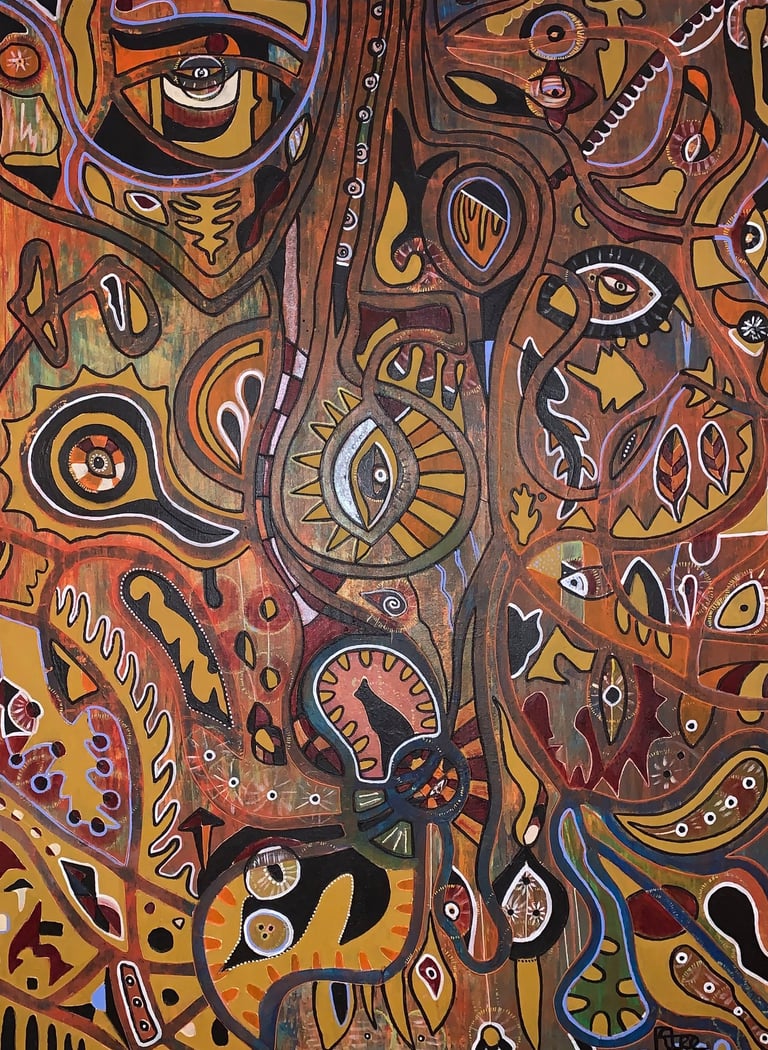 "Reflection" A Painting using acrylic paint on canvas by Kristina Lee, 2015