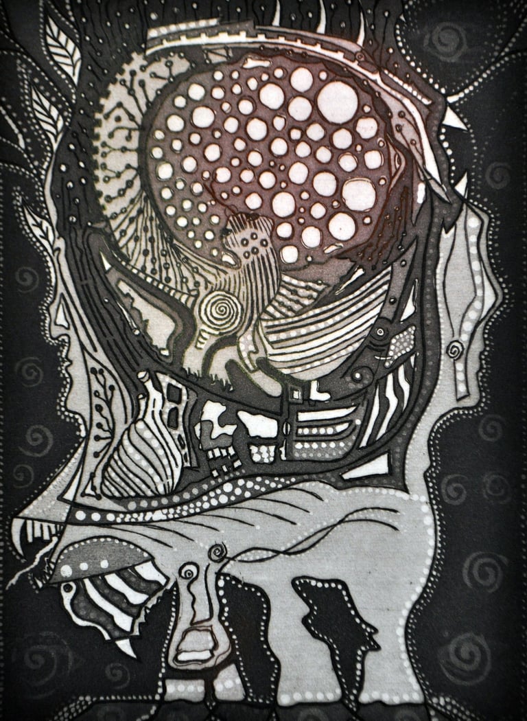 'Pologon'  Limited Edition Etched Print of 50, by Kristina Lee