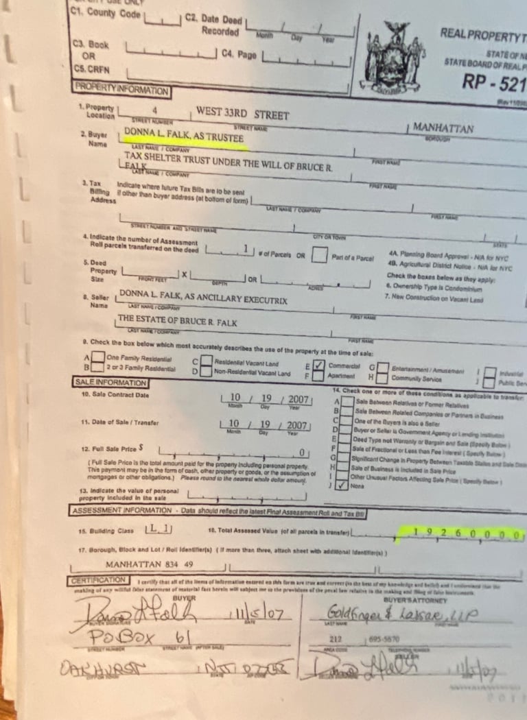 Donna L Falk fraudster in New York and New Jersey