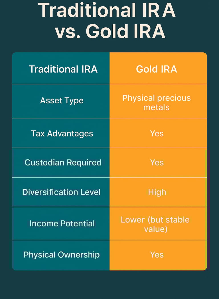 traditional IRA vs gold IRA
