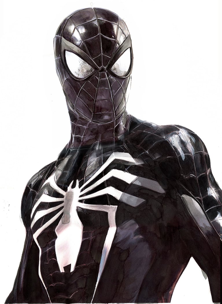 spiderman watercolor