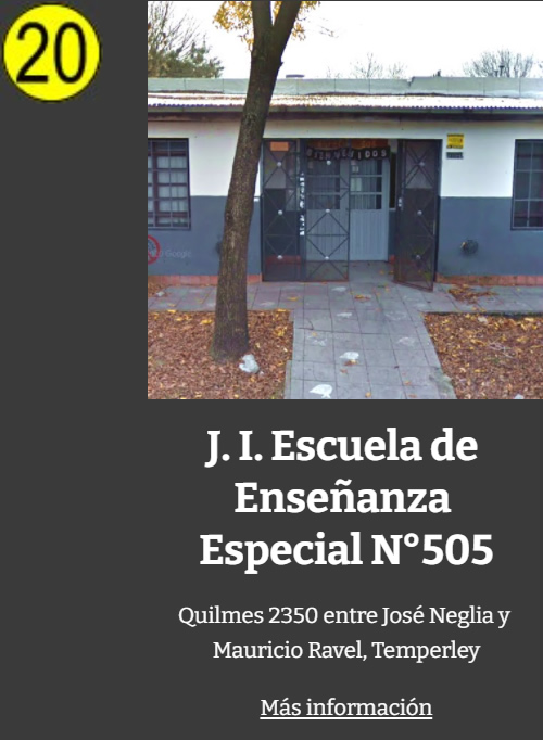 Secundaria Escuela de Enseñanza Especial 505 Temperley