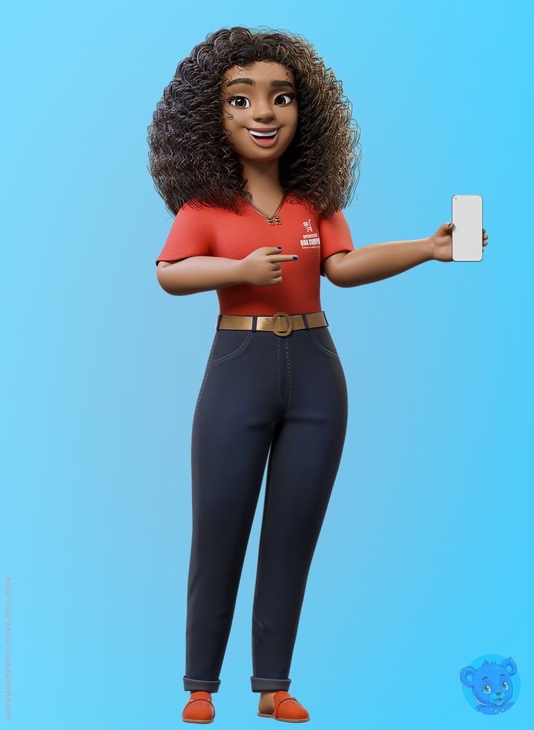 mascote 3D personagem 3D