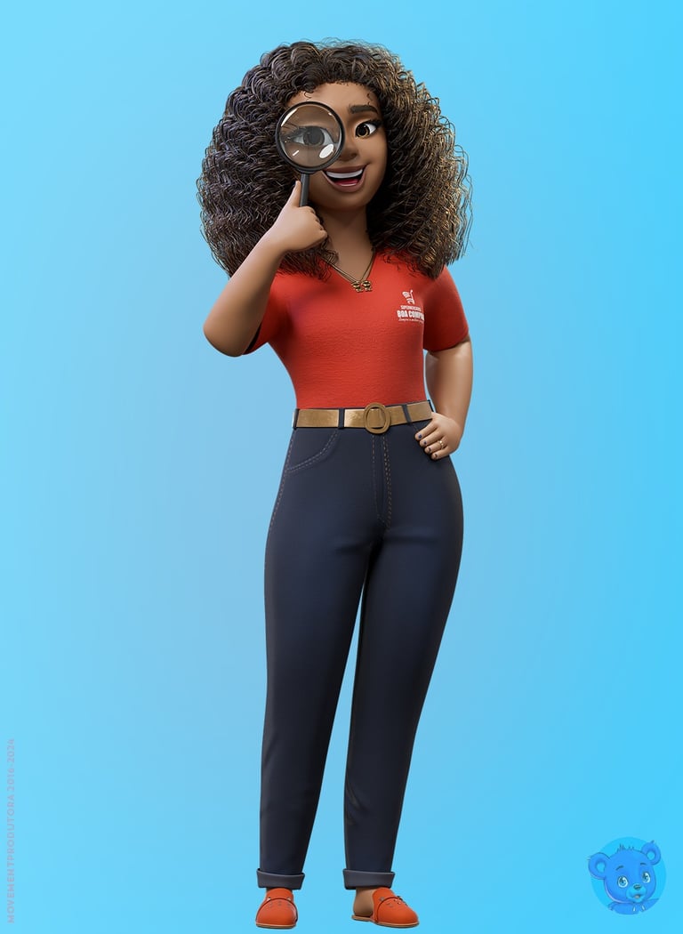 mascote 3D personagem 3D
