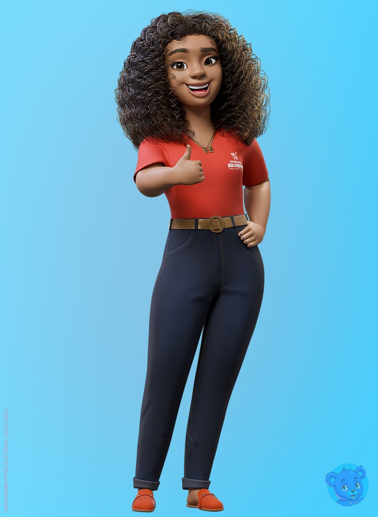 mascote 3D personagem 3D