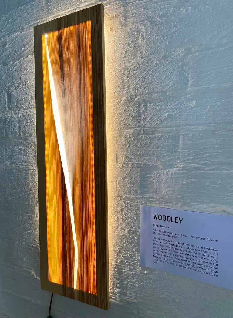 HANDMADE WOOD WALL LIGHT WWW.EGLEDESIGN.NET EGLE ALEJEVAITE
