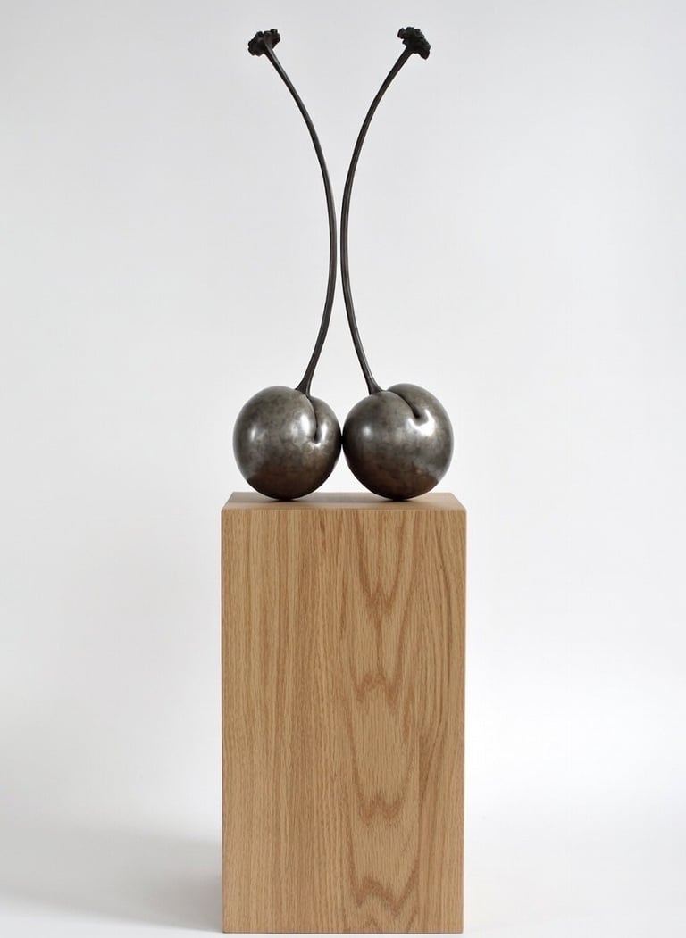 Bronze Cherries By Mark Richard Hall sculptor