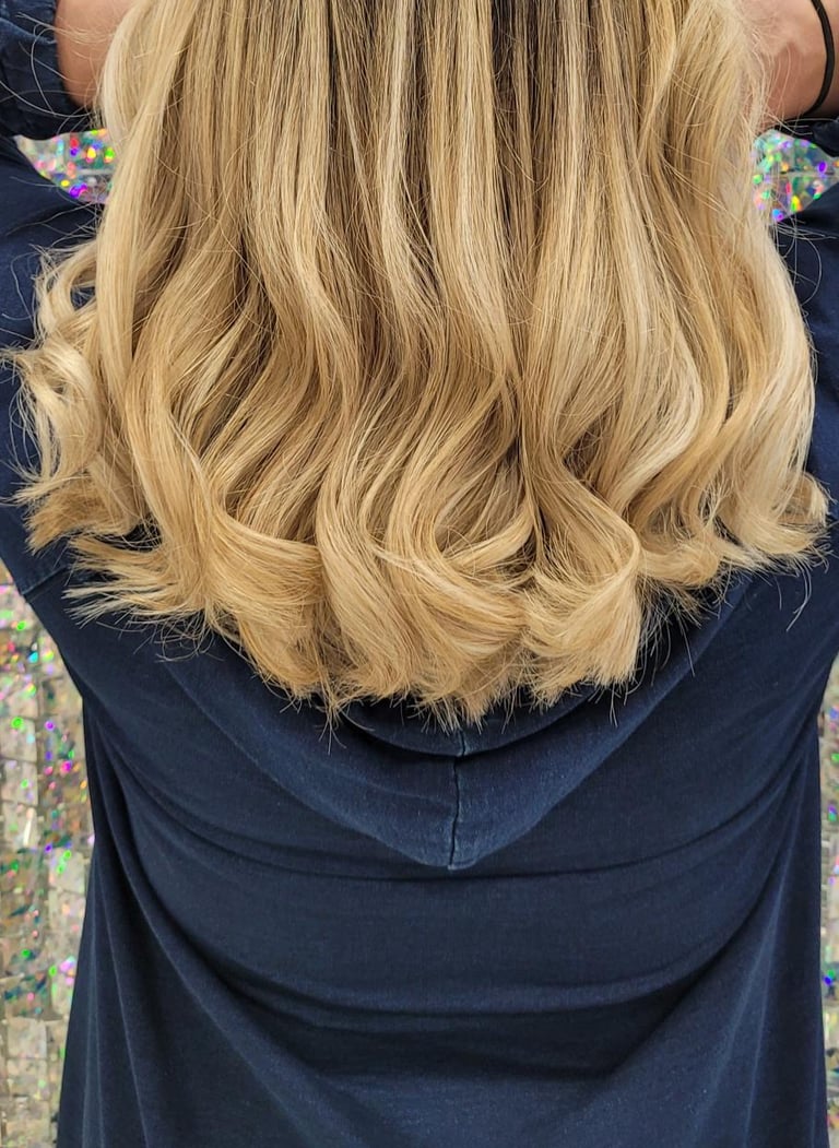 medium blonde curls
