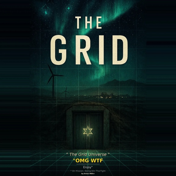 Book cover of The Grid, a post-apocalyptic science fiction thriller novel by Brian Miller, featuring