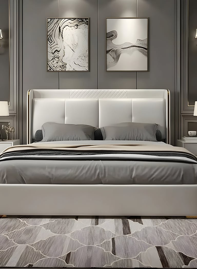 Elegant bedroom furniture set by Apex Furniture with luxury bed
