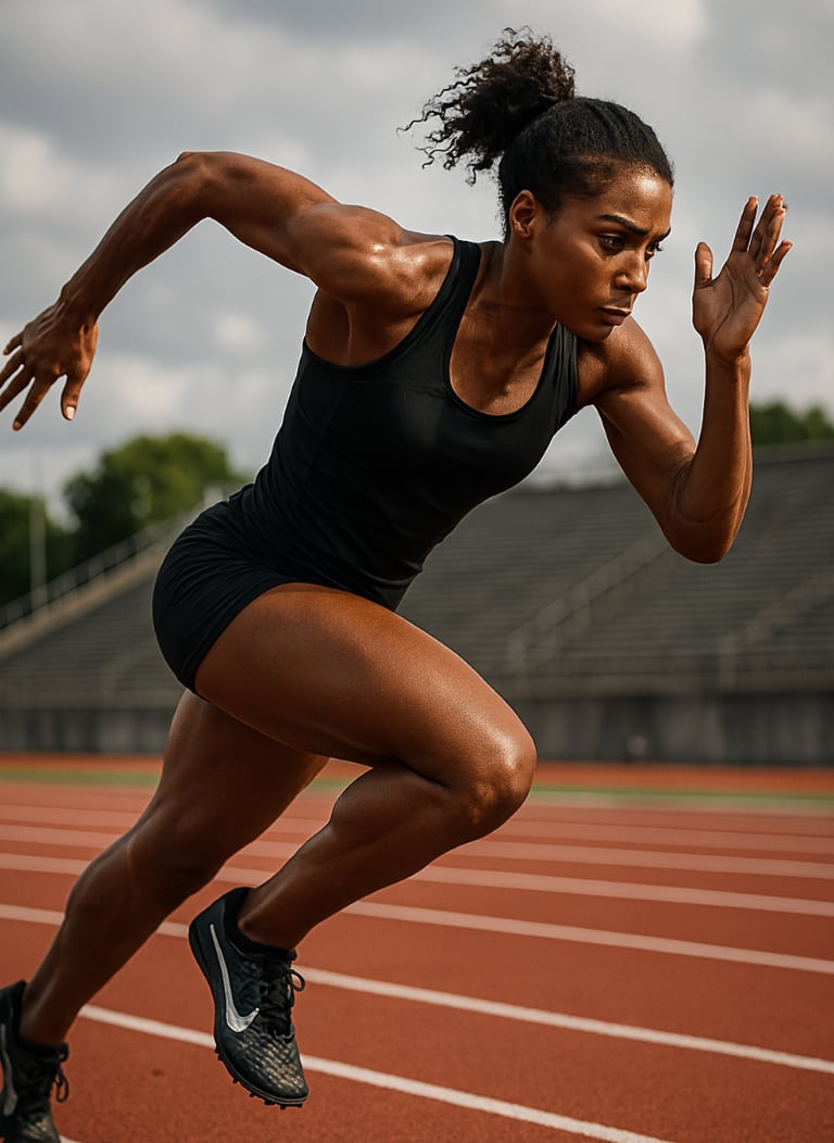 sprinteuse pour la Journée internationale du sport féminin