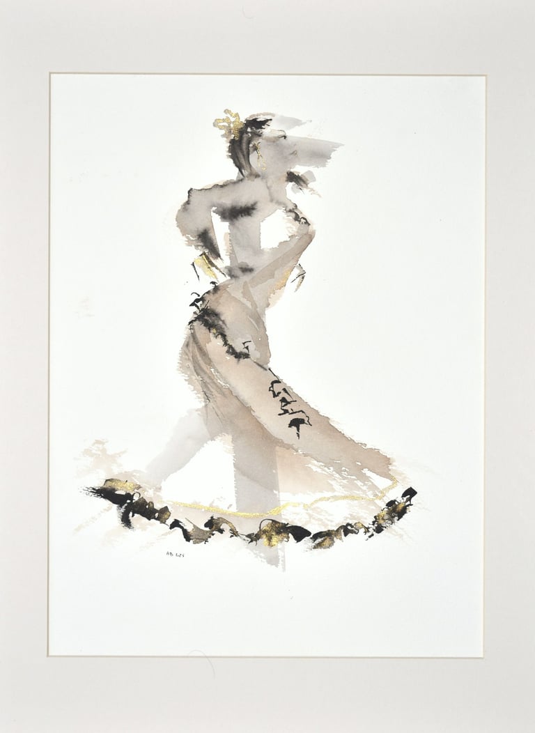 flamenco ink drawing