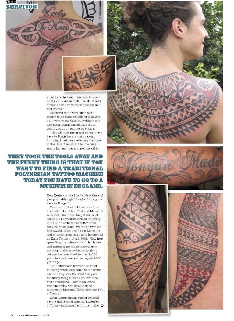 a man with Fijian tattoos on his chest and Tongan tattoo chest