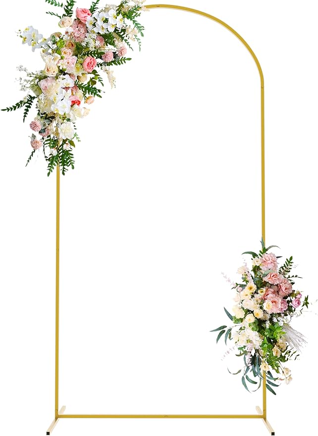 a wedding arch with flowers and greenery
