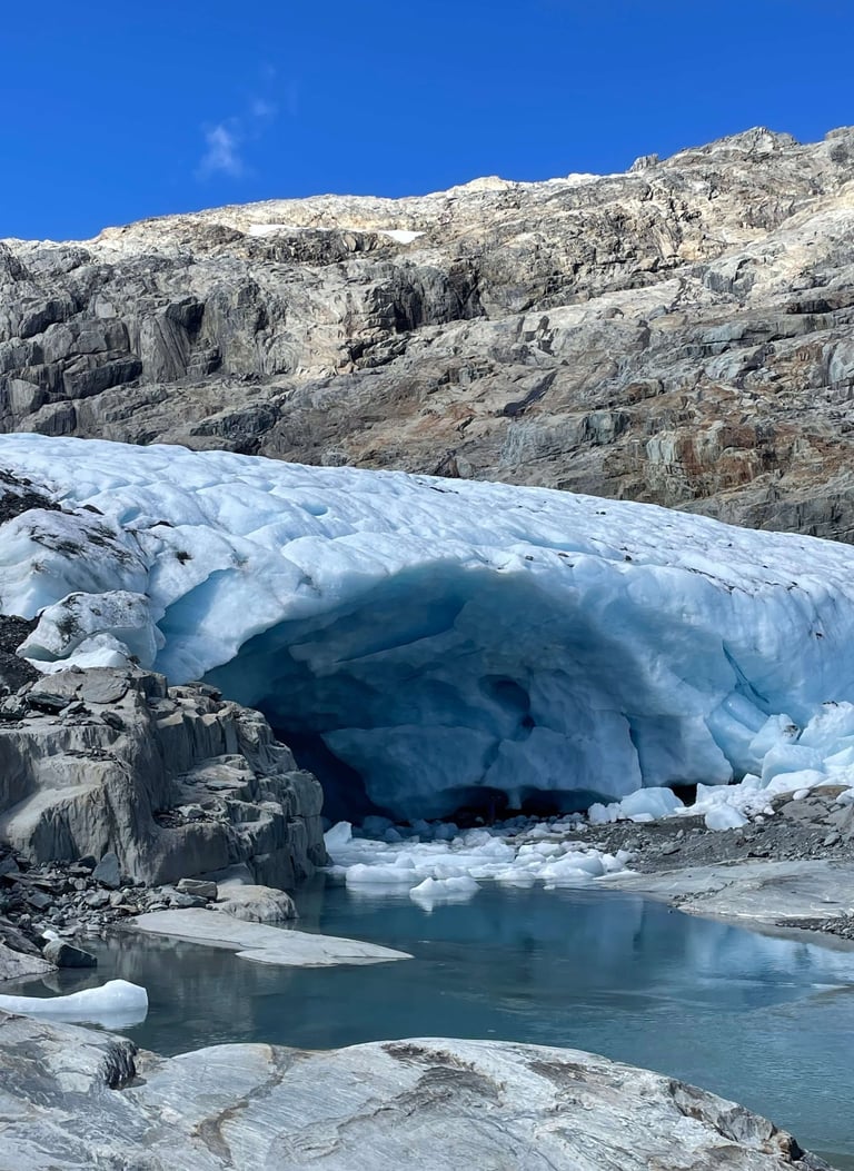 La entrada al glaciar